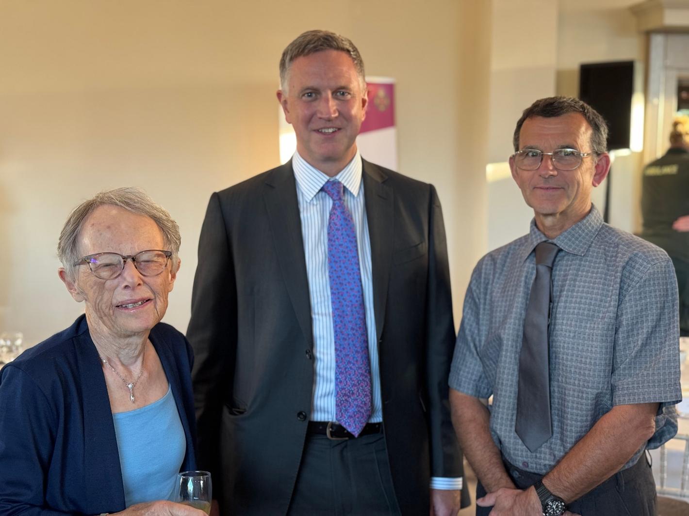 Carol Moss, Dr Simon Walsh and Quentin Sage