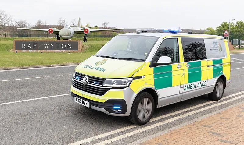 Photo of ambulance parked outside RAF Wyton